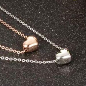 Rose Gold-Colored Heart Necklace